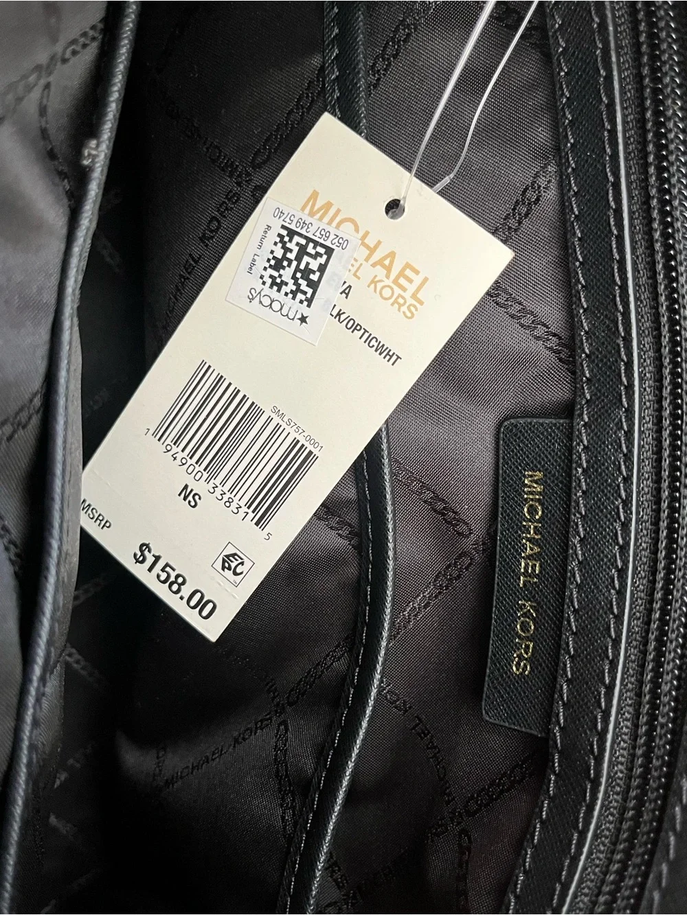 Michael Kors Black with White Polka Dot Tote, NWT